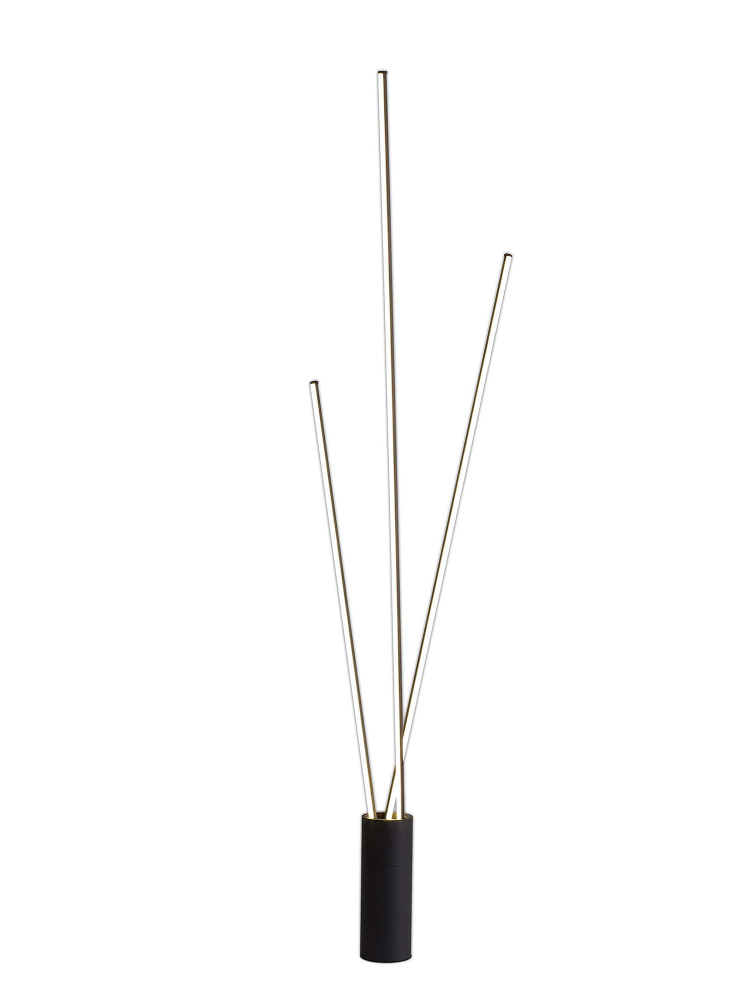 M7348  Vertical Floor Lamp 3 Light 60W LED Black